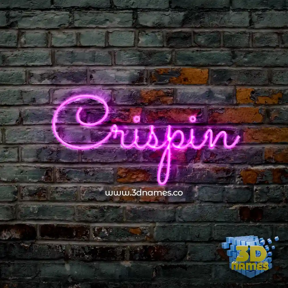 crispin in Pink Neon style - 3D name wallpaper