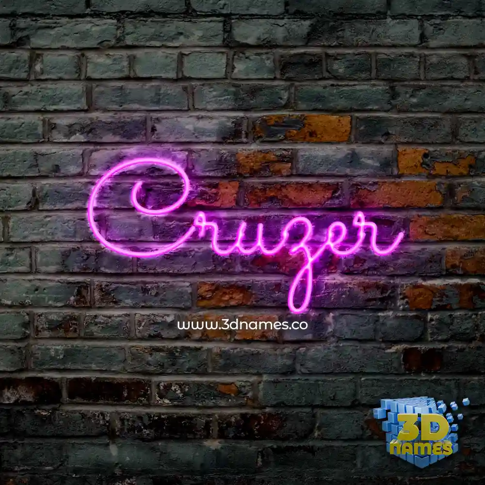 cruzer in Pink Neon style - 3D name wallpaper