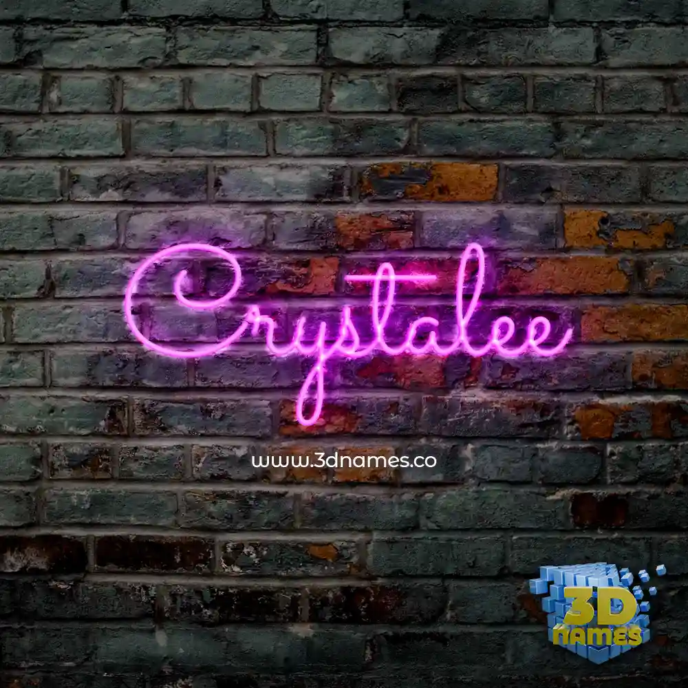 crystalee in Pink Neon style - 3D name wallpaper