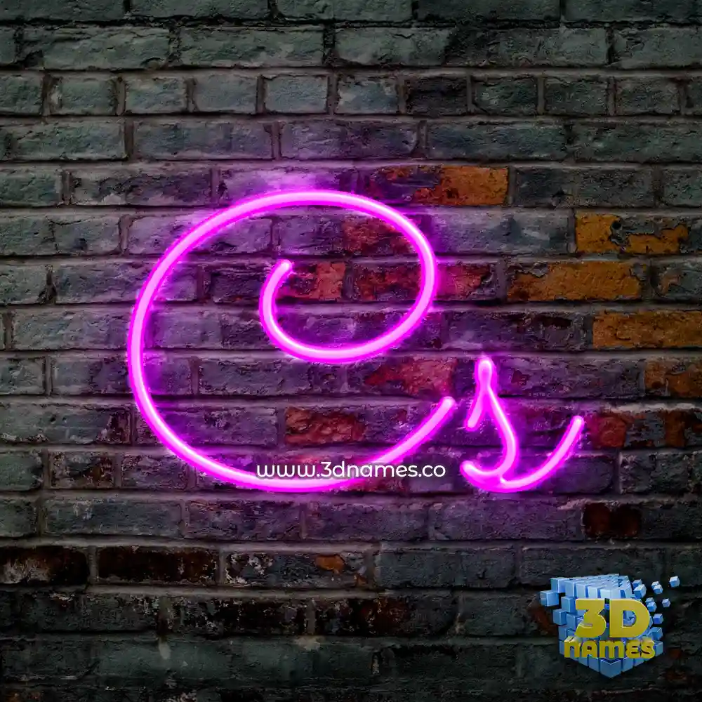 cs in Pink Neon style - 3D name wallpaper