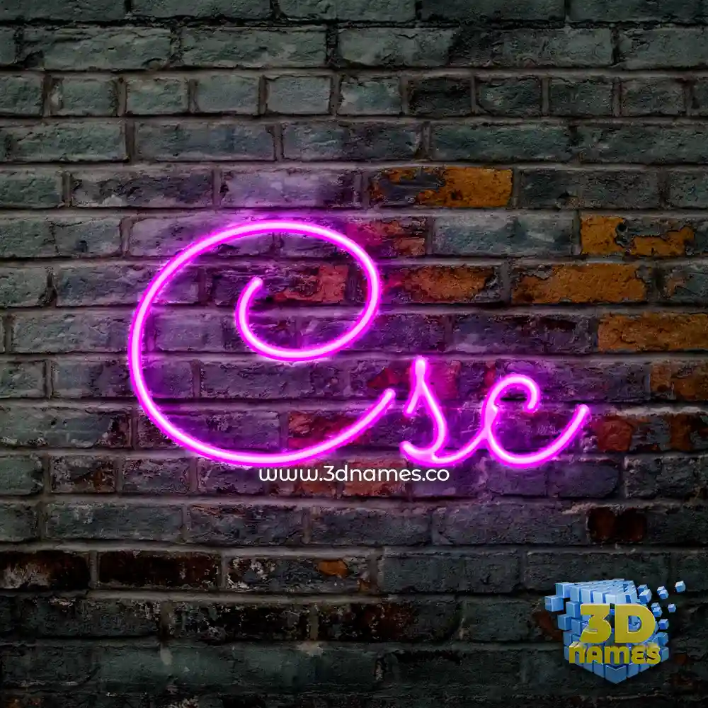 csc in Pink Neon style - 3D name wallpaper