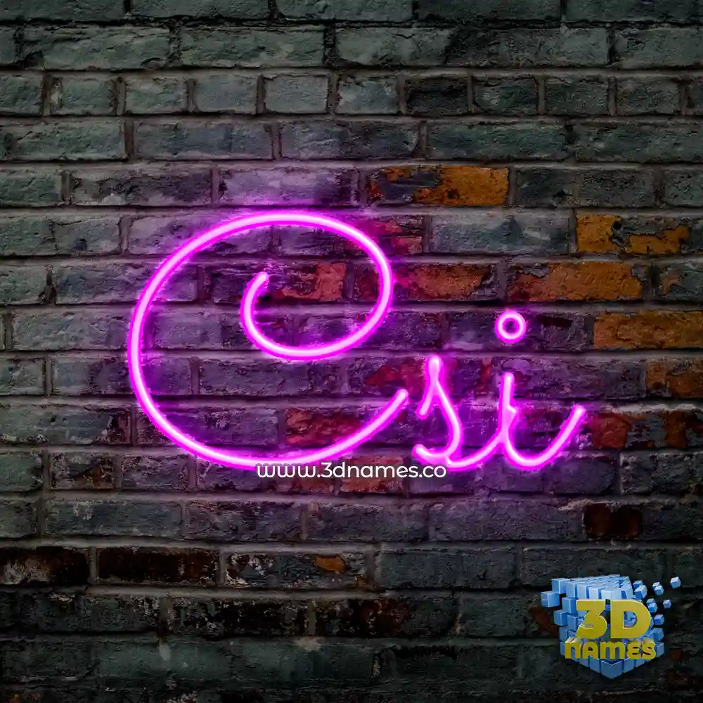 csi in Pink Neon style - 3D name wallpaper