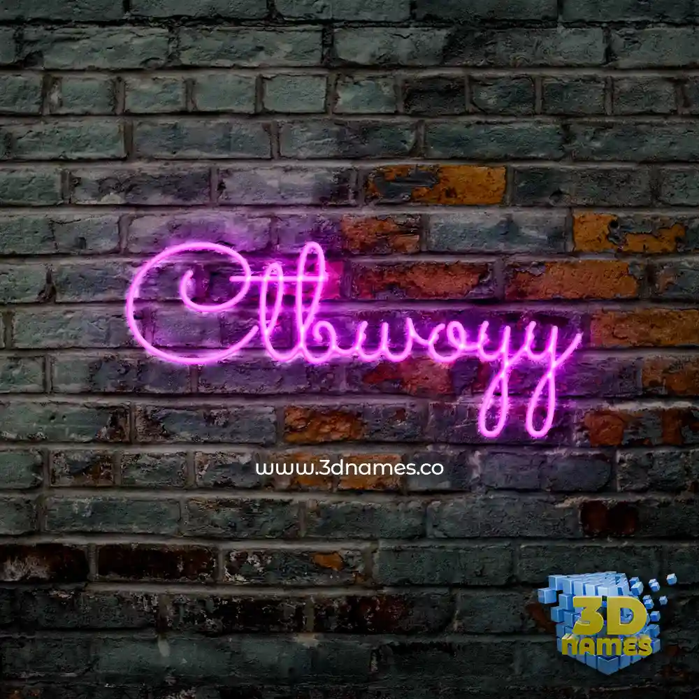 ctbwoyy in Pink Neon style - 3D name wallpaper