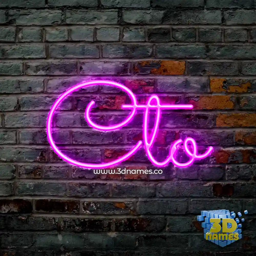 cto in Pink Neon style - 3D name wallpaper