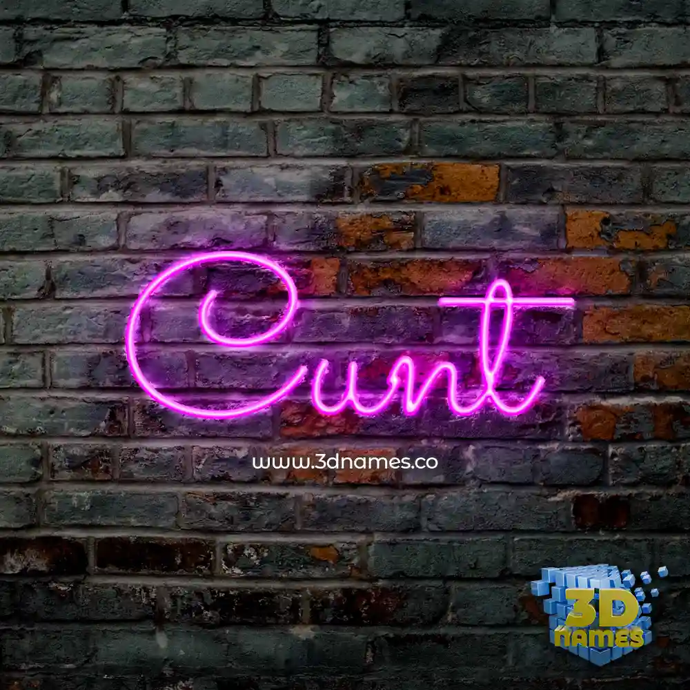 cunt in Pink Neon style - 3D name wallpaper