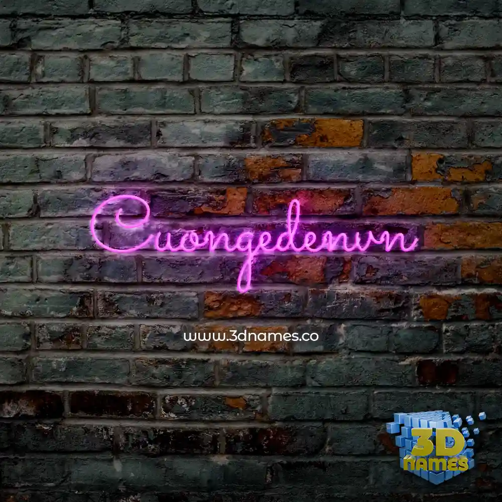 cuongedenvn in Pink Neon style - 3D name wallpaper