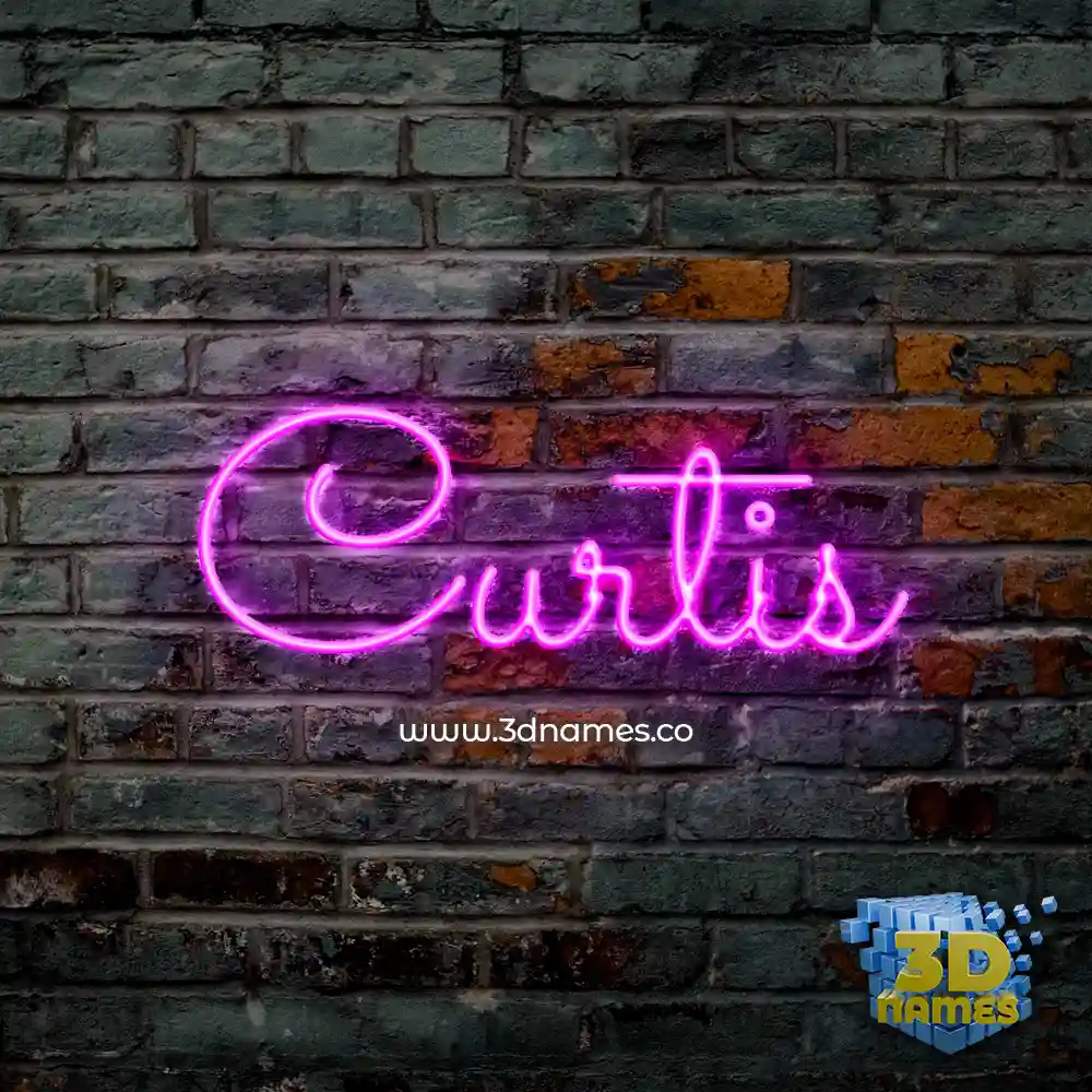 curtis in Pink Neon style - 3D name wallpaper
