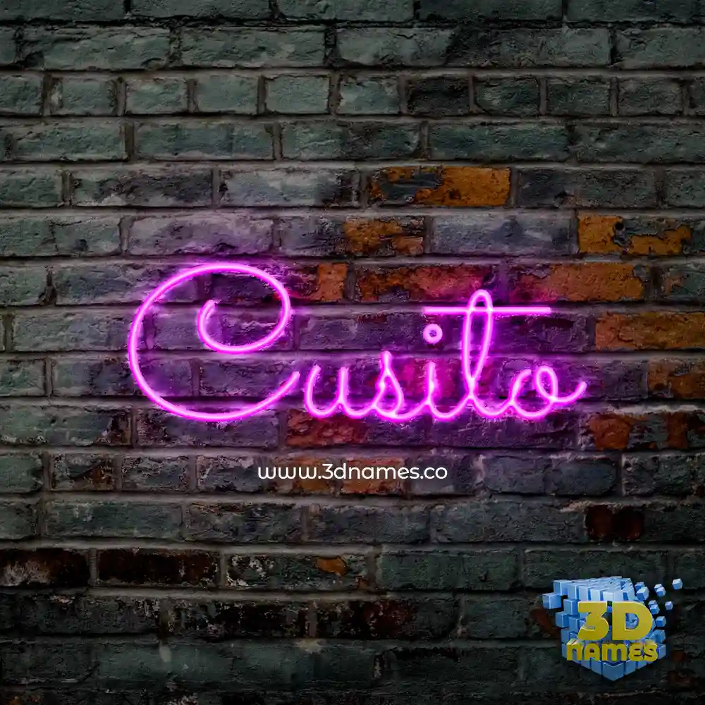 cusito in Pink Neon style - 3D name wallpaper