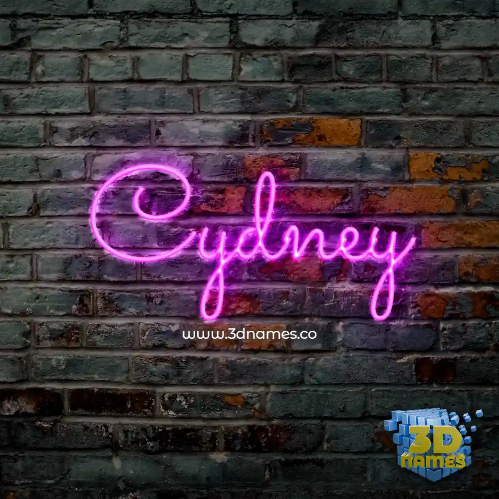 cydney in Pink Neon style - 3D name wallpaper