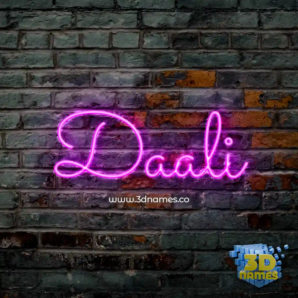 daali in Pink Neon style - 3D name wallpaper