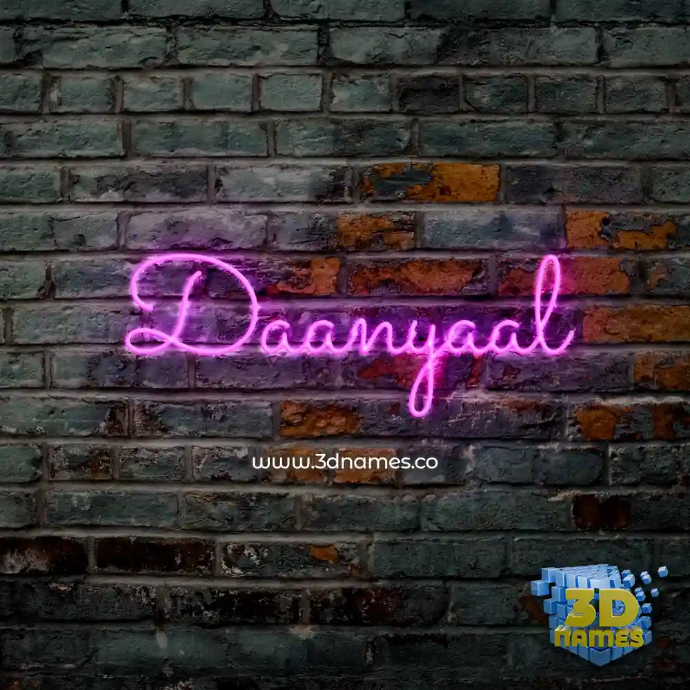 daanyaal in Pink Neon style - 3D name wallpaper