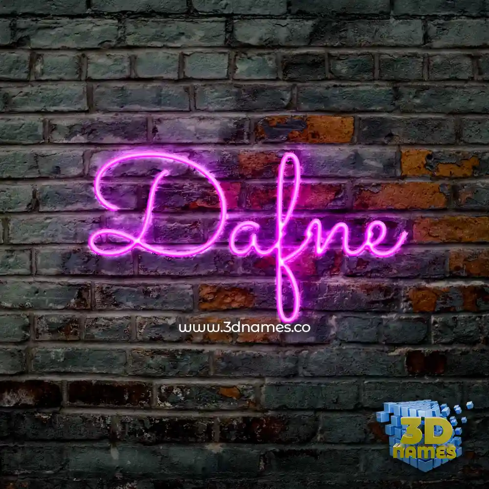 dafne in Pink Neon style - 3D name wallpaper