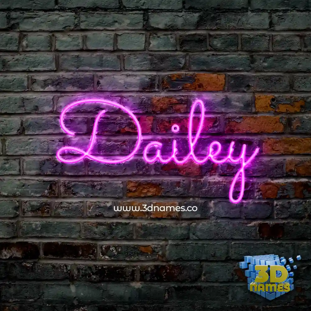 dailey in Pink Neon style - 3D name wallpaper