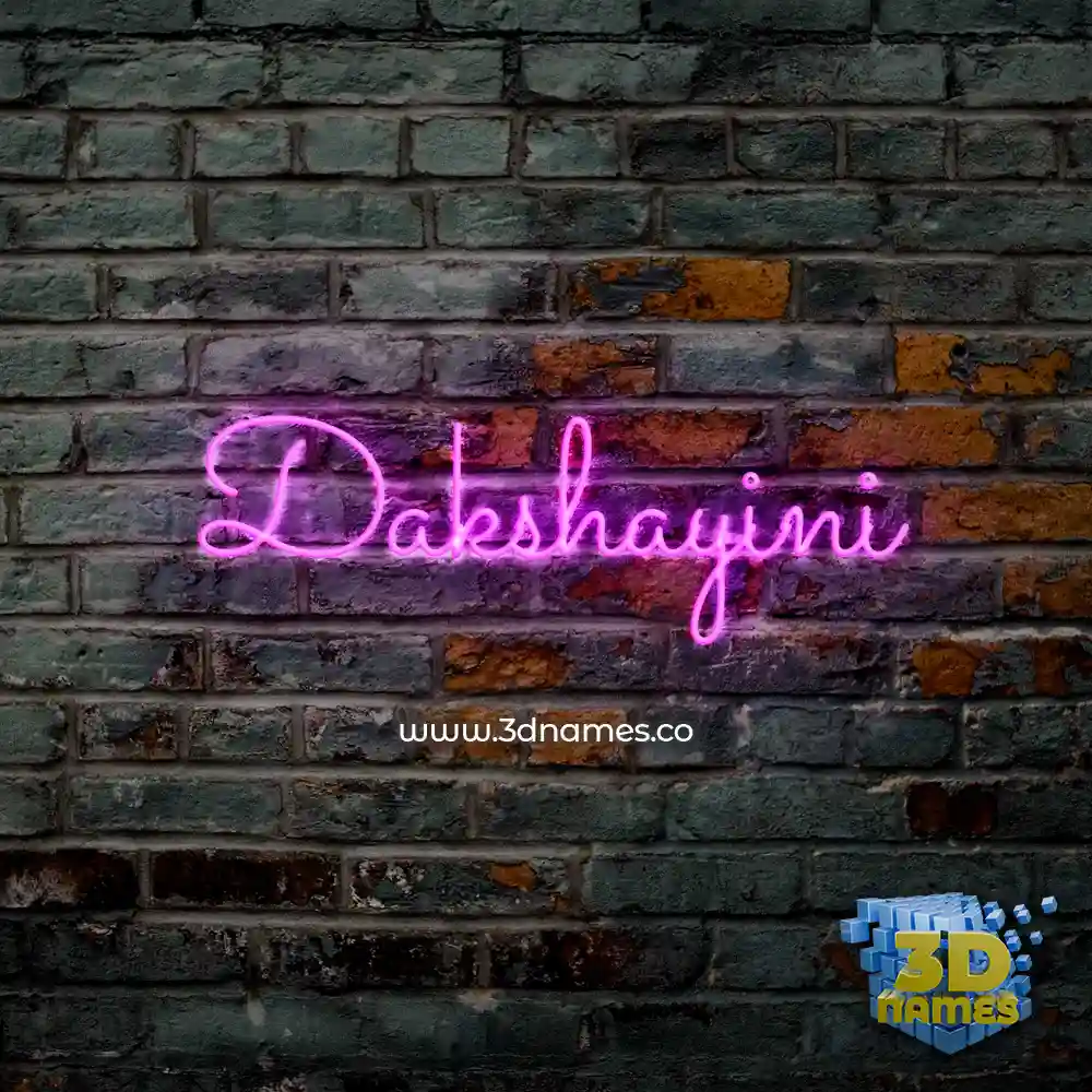 dakshayini in Pink Neon style - 3D name wallpaper