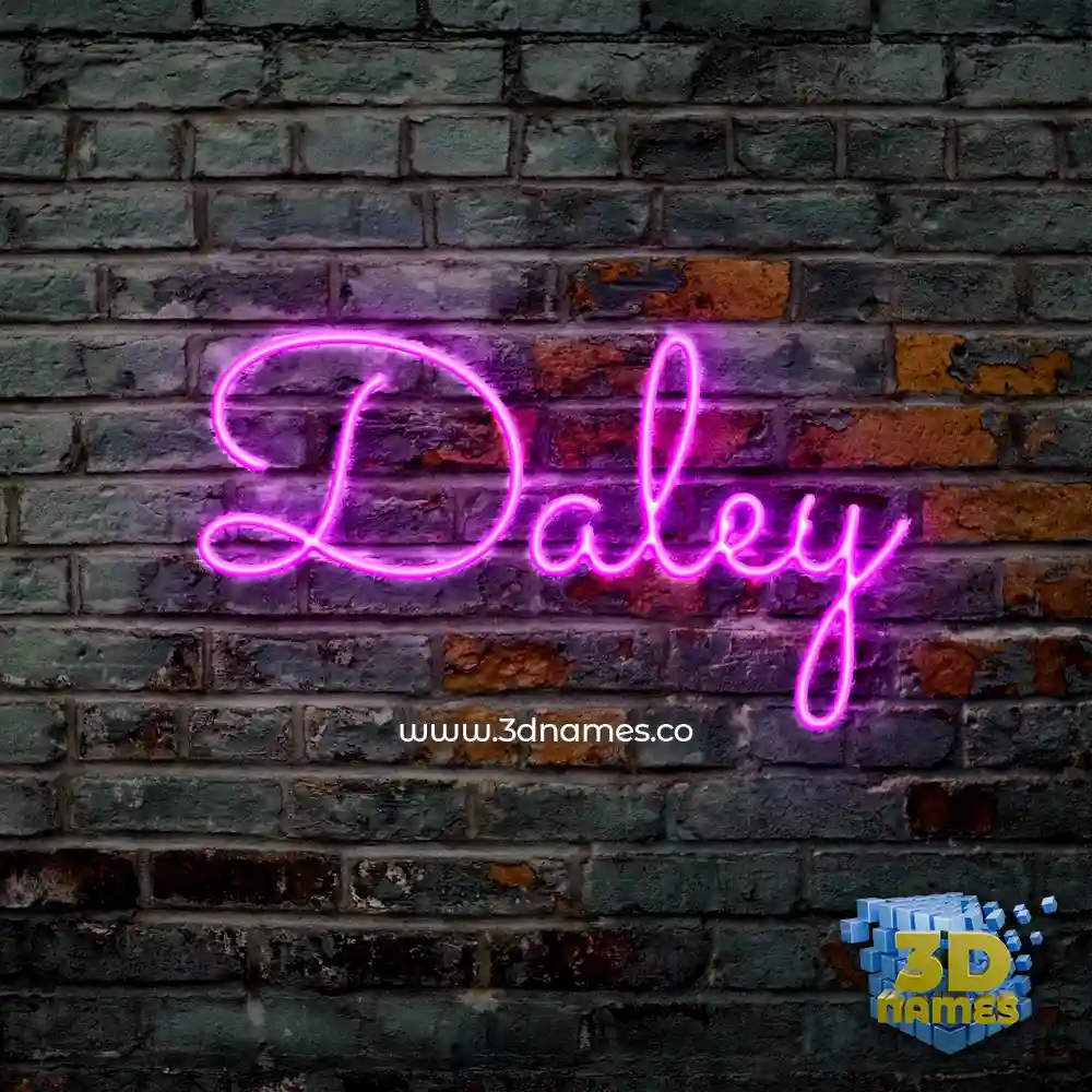 daley in Pink Neon style - 3D name wallpaper