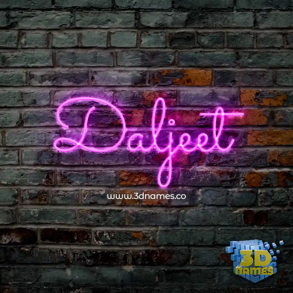 daljeet in Pink Neon style - 3D name wallpaper