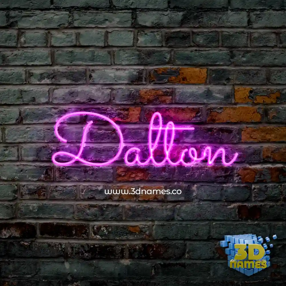 dalton in Pink Neon style - 3D name wallpaper
