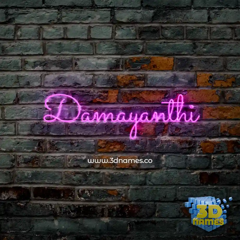 damayanthi in Pink Neon style - 3D name wallpaper