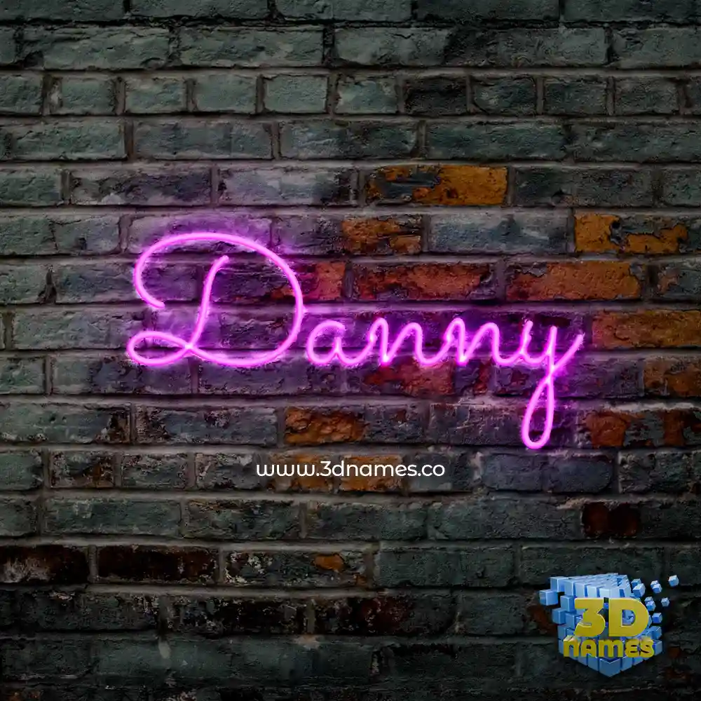 danny in Pink Neon style - 3D name wallpaper
