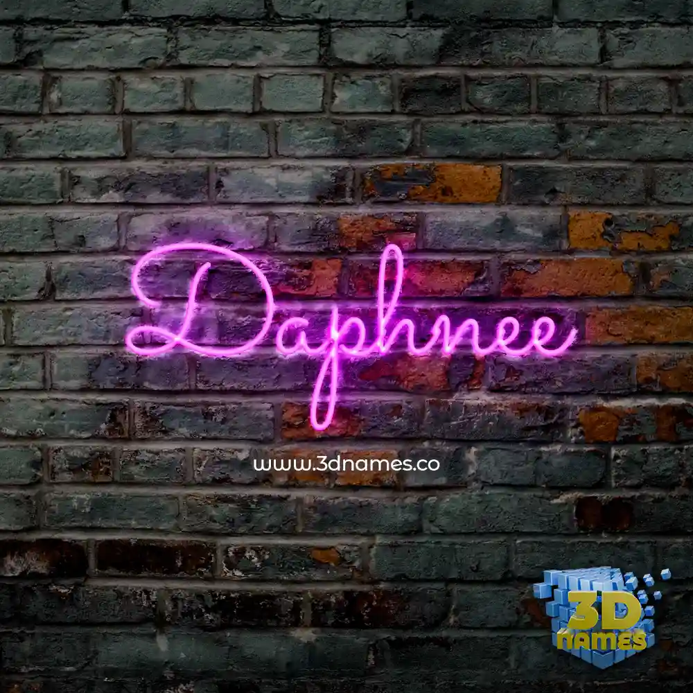 daphnee in Pink Neon style - 3D name wallpaper