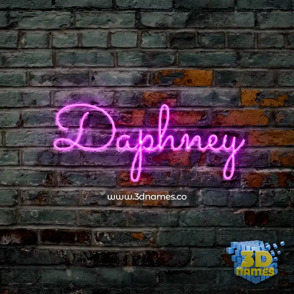 daphney in Pink Neon style - 3D name wallpaper