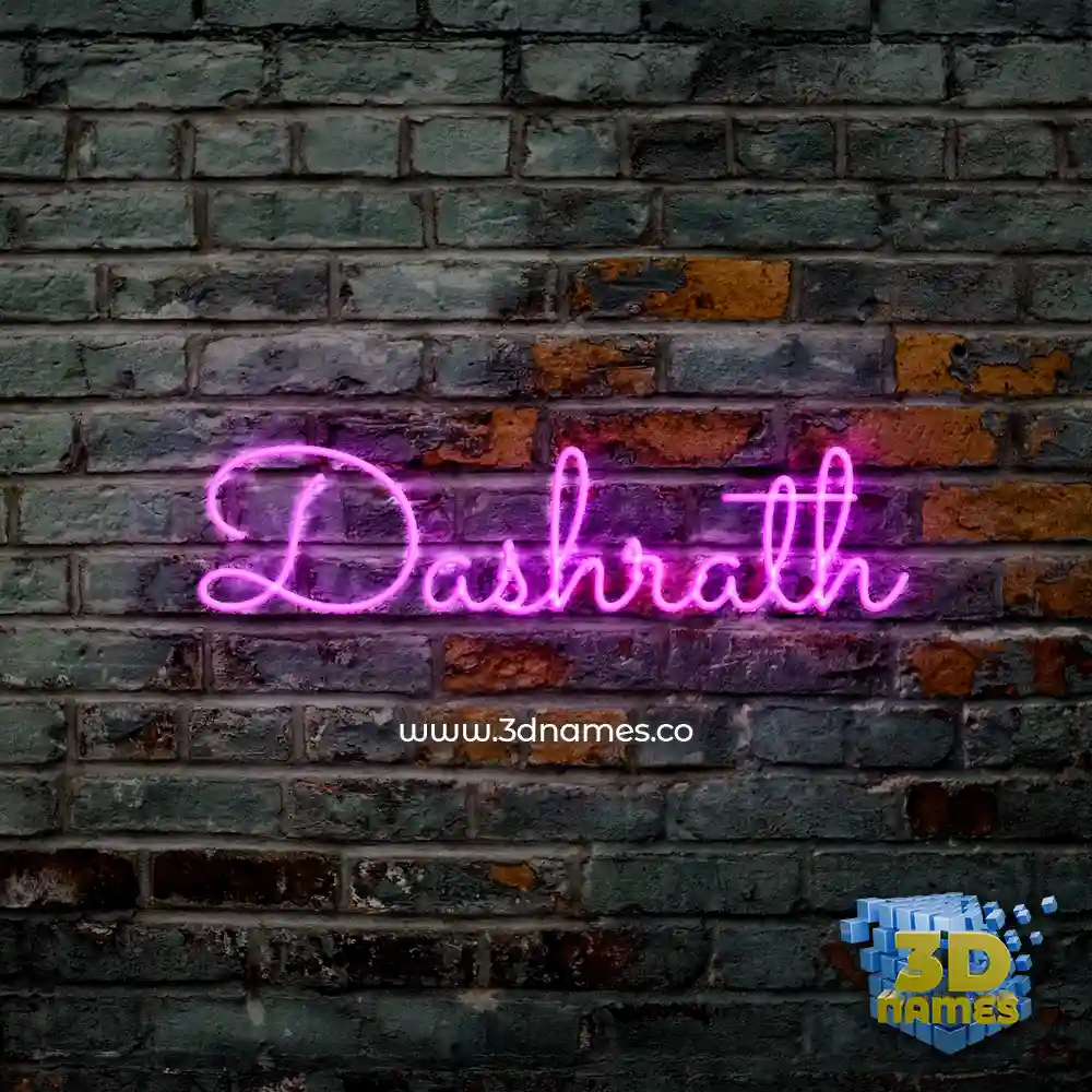 dashrath in Pink Neon style - 3D name wallpaper