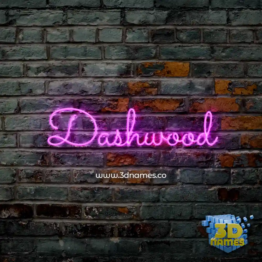dashwood in Pink Neon style - 3D name wallpaper