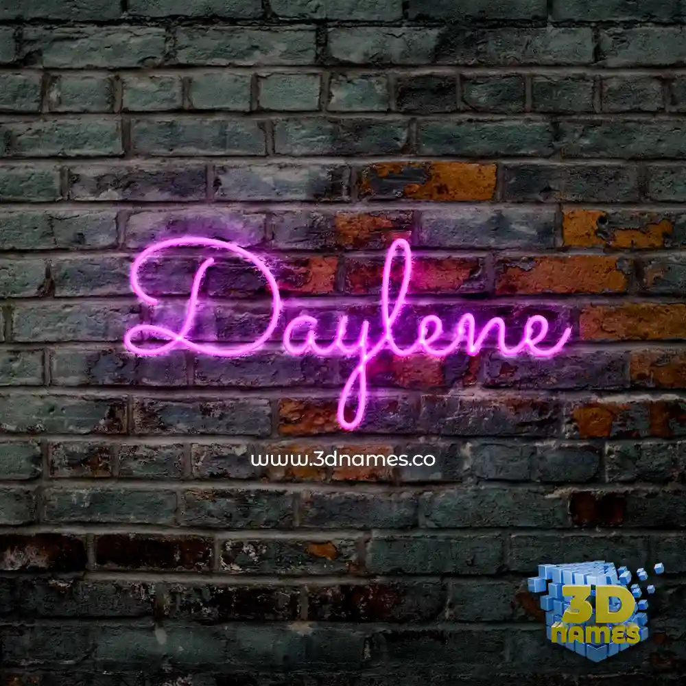 daylene in Pink Neon style - 3D name wallpaper
