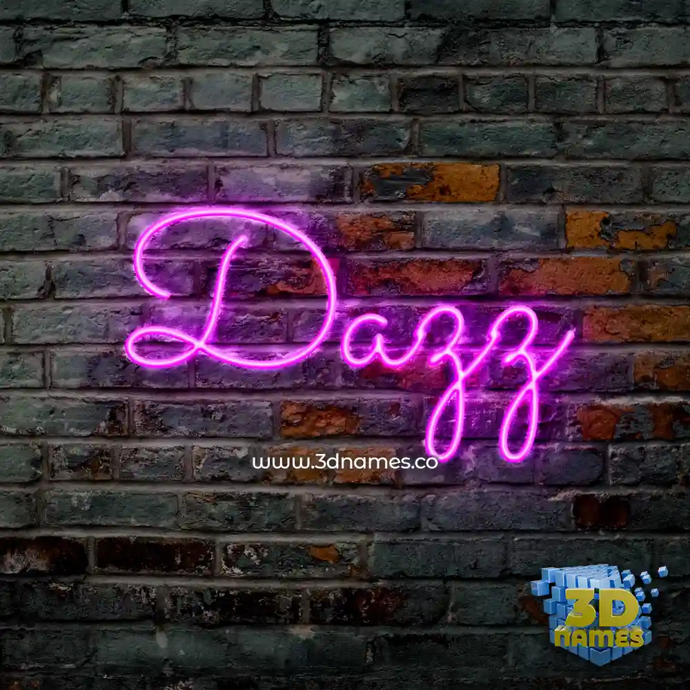 dazz in Pink Neon style - 3D name wallpaper