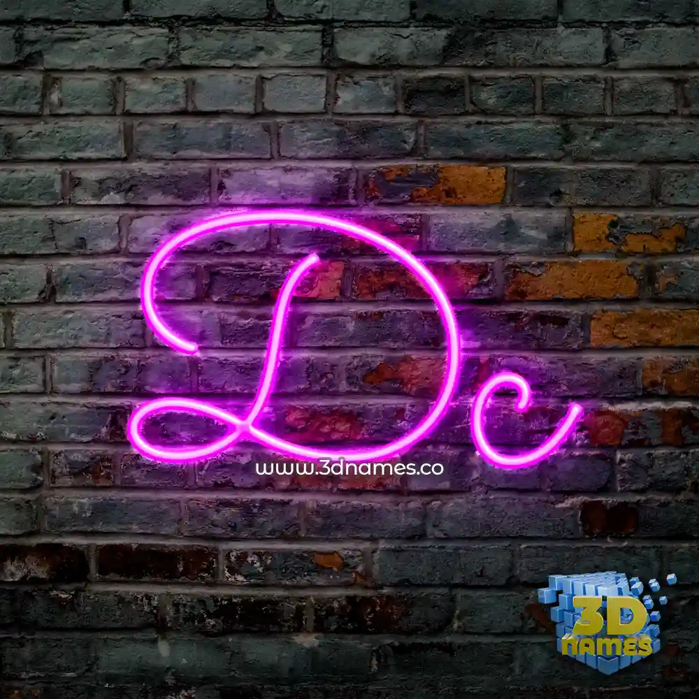 dc in Pink Neon style - 3D name wallpaper