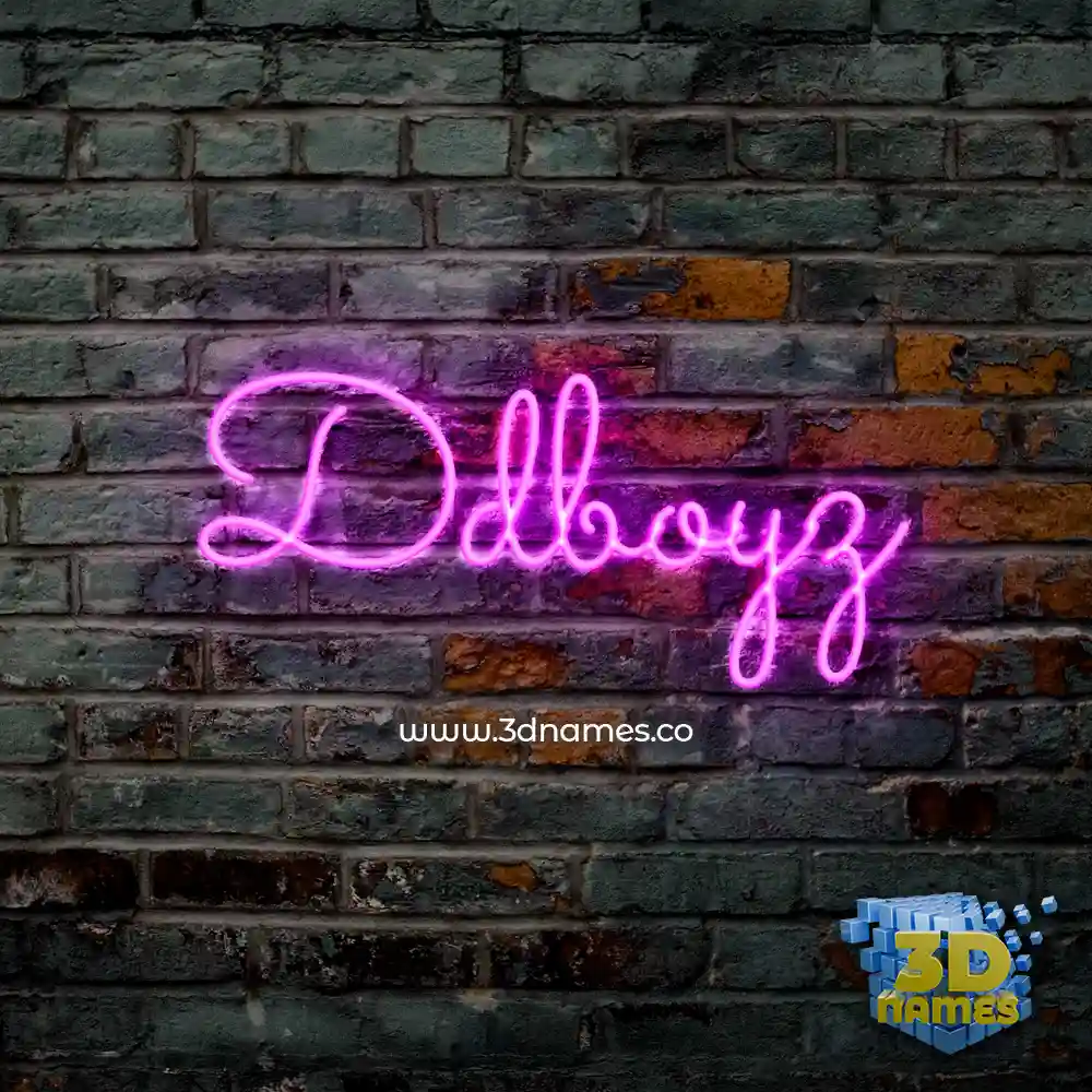 ddboyz in Pink Neon style - 3D name wallpaper