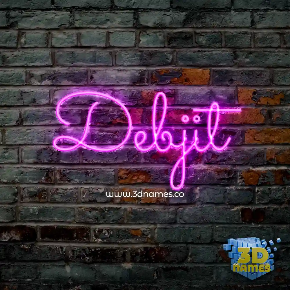 debjit in Pink Neon style - 3D name wallpaper