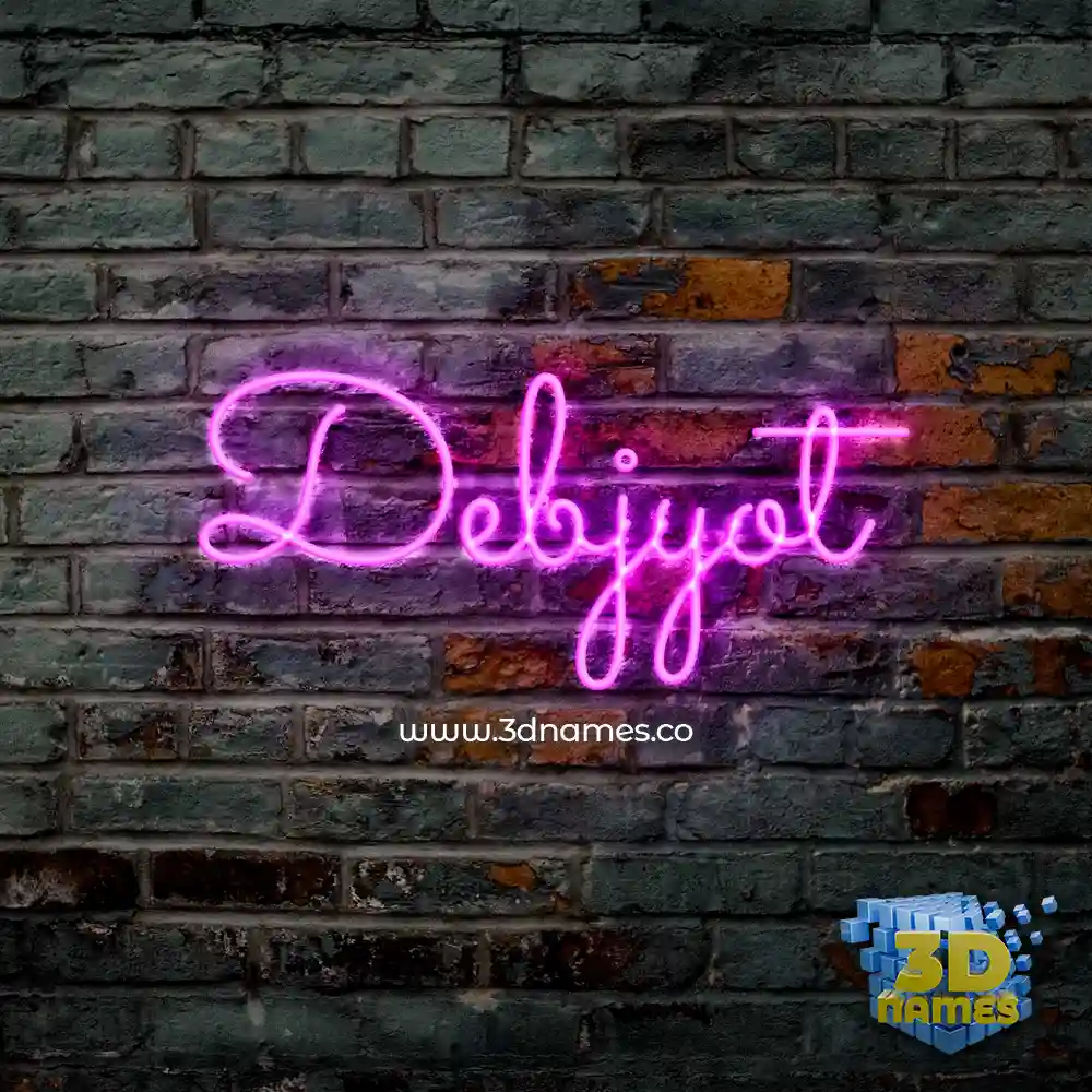debjyot in Pink Neon style - 3D name wallpaper