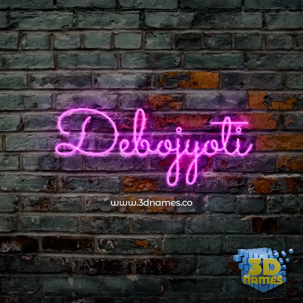 debojyoti in Pink Neon style - 3D name wallpaper