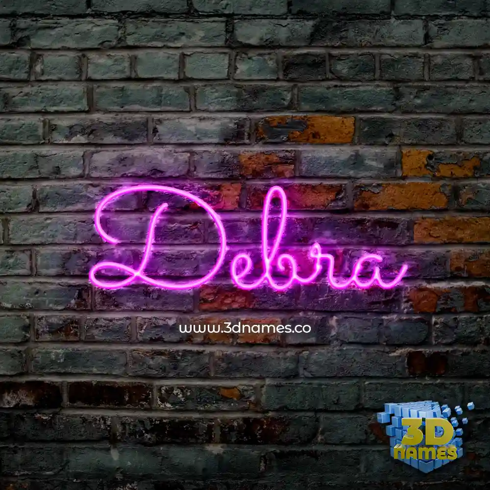 debra in Pink Neon style - 3D name wallpaper