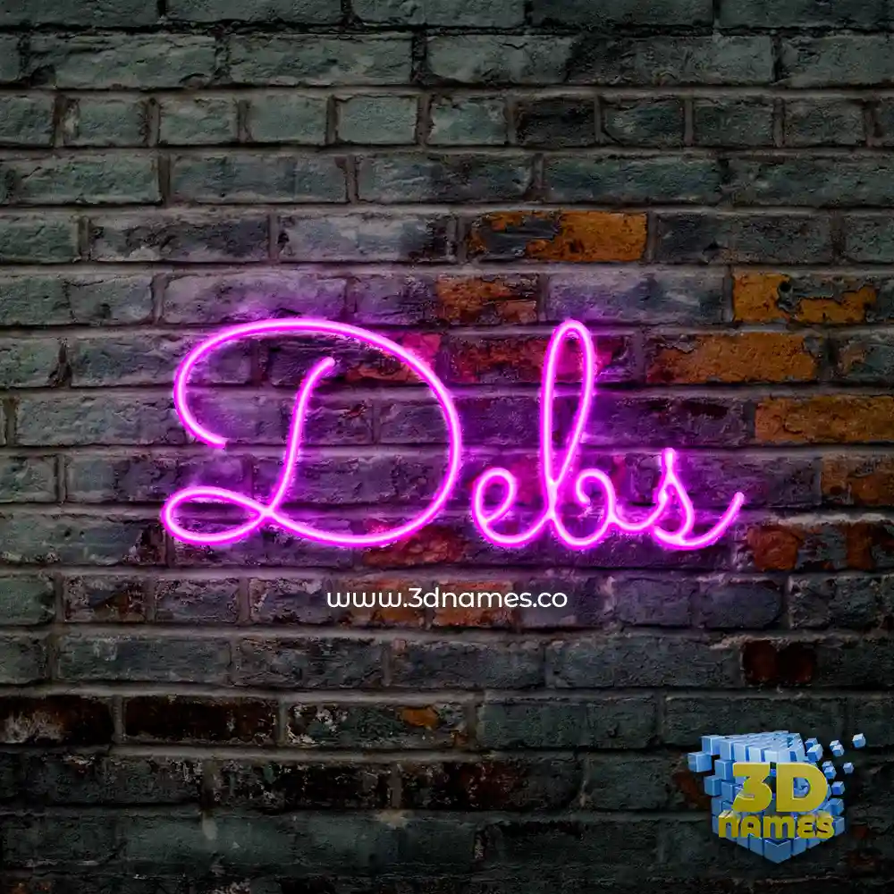 debs in Pink Neon style - 3D name wallpaper
