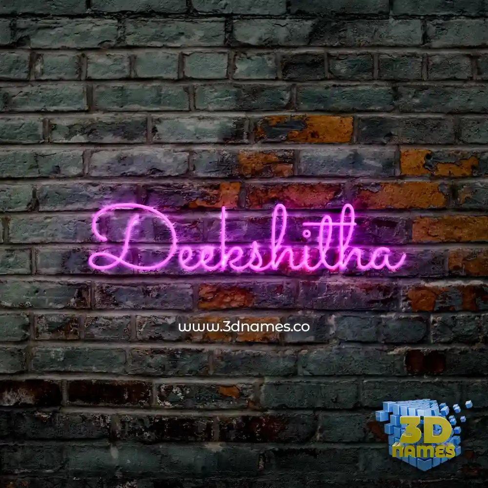 deekshitha in Pink Neon style - 3D name wallpaper