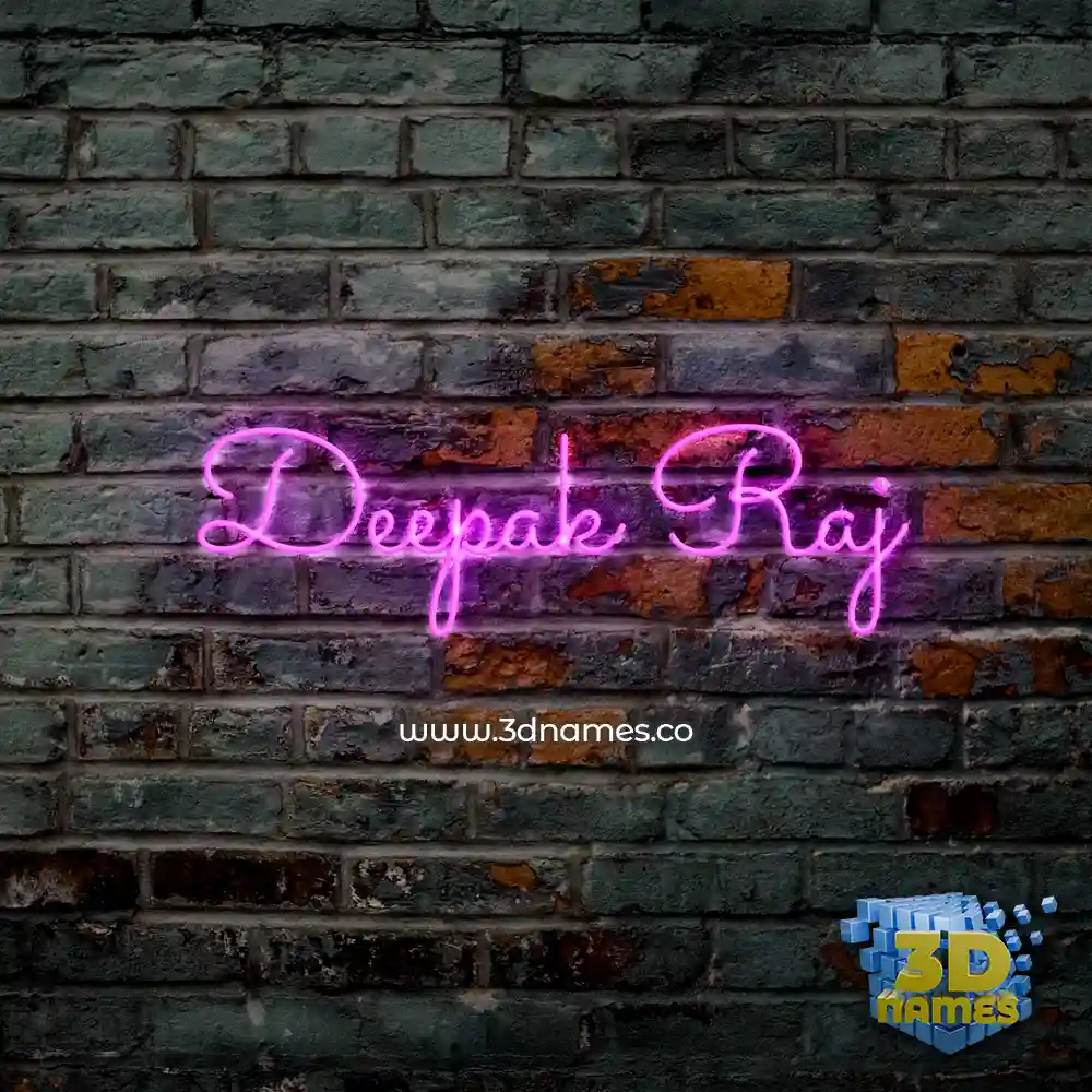 deepak raj in Pink Neon style - 3D name wallpaper