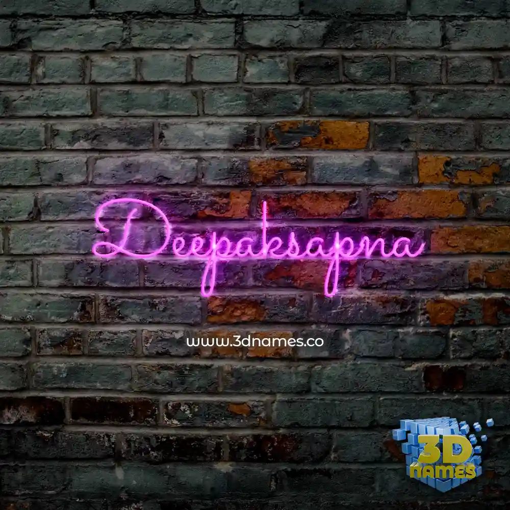 deepaksapna in Pink Neon style - 3D name wallpaper