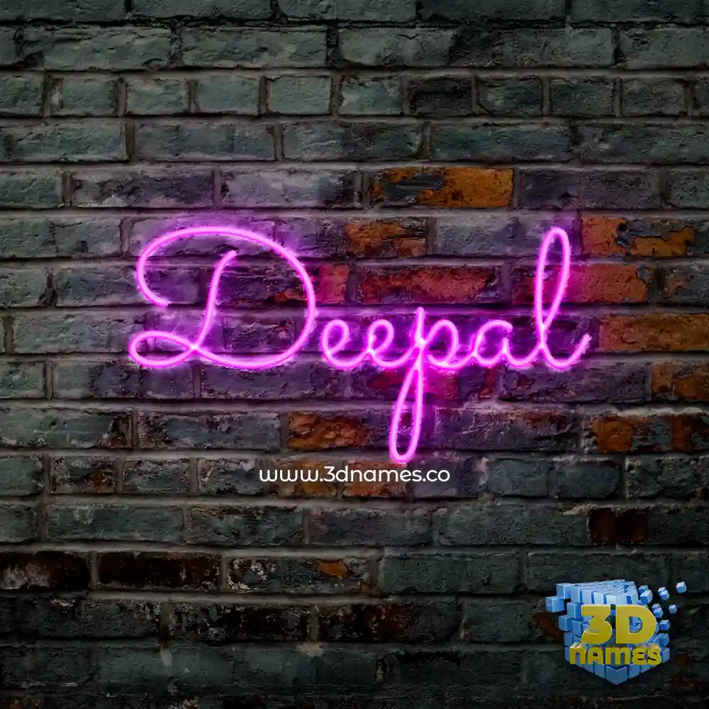deepal in Pink Neon style - 3D name wallpaper
