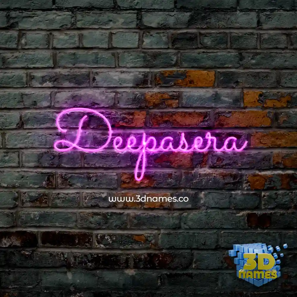 deepasera in Pink Neon style - 3D name wallpaper