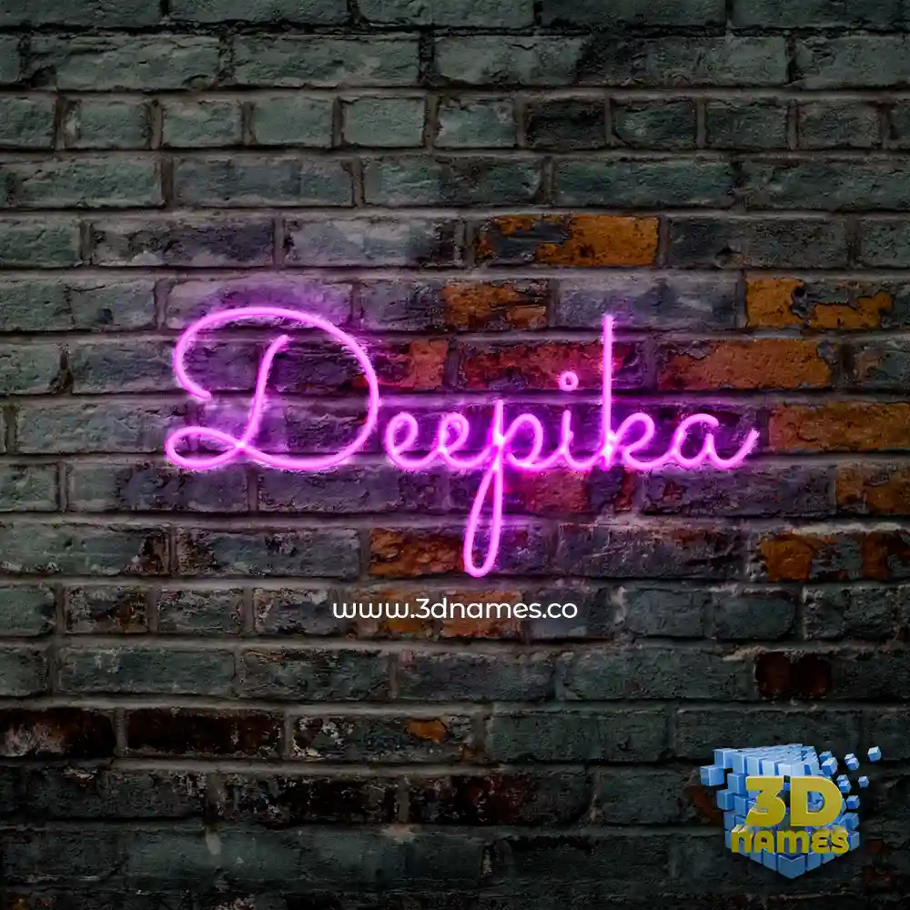 deepika in Pink Neon style - 3D name wallpaper