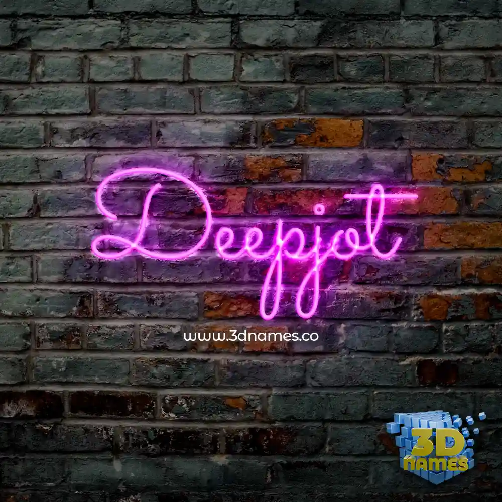 deepjot in Pink Neon style - 3D name wallpaper