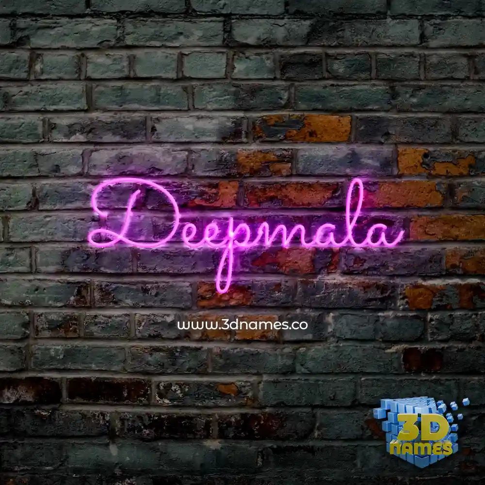 deepmala in Pink Neon style - 3D name wallpaper