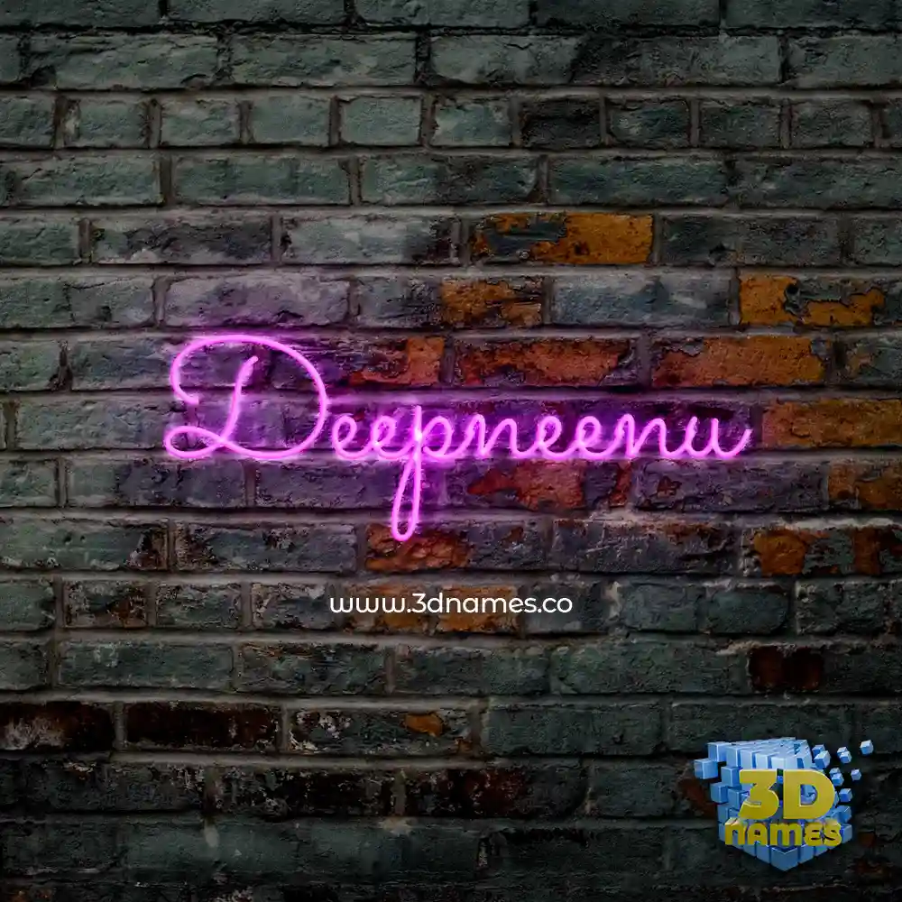 deepneenu in Pink Neon style - 3D name wallpaper