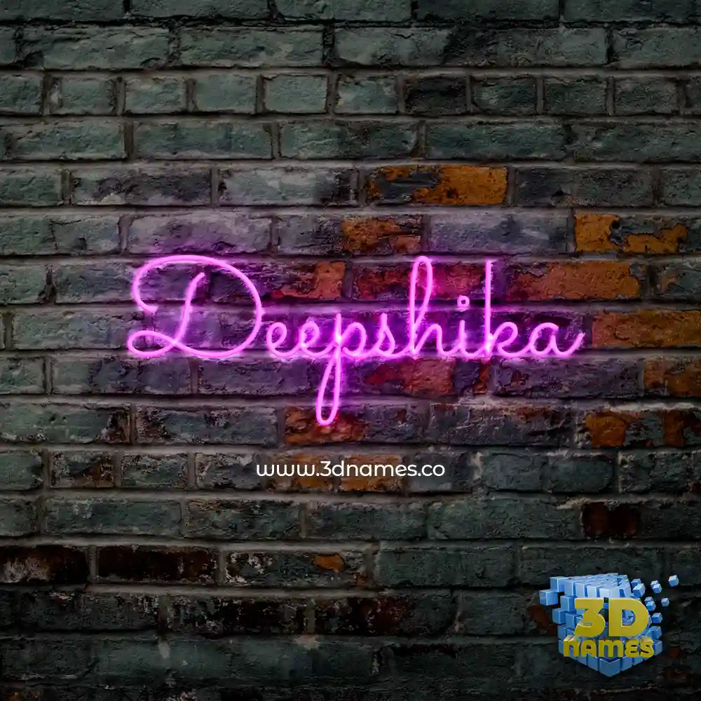 deepshika in Pink Neon style - 3D name wallpaper