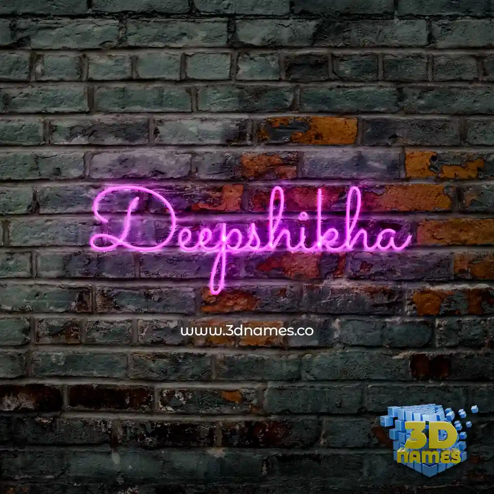 deepshikha in Pink Neon style - 3D name wallpaper