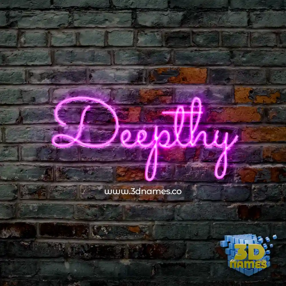 deepthy in Pink Neon style - 3D name wallpaper