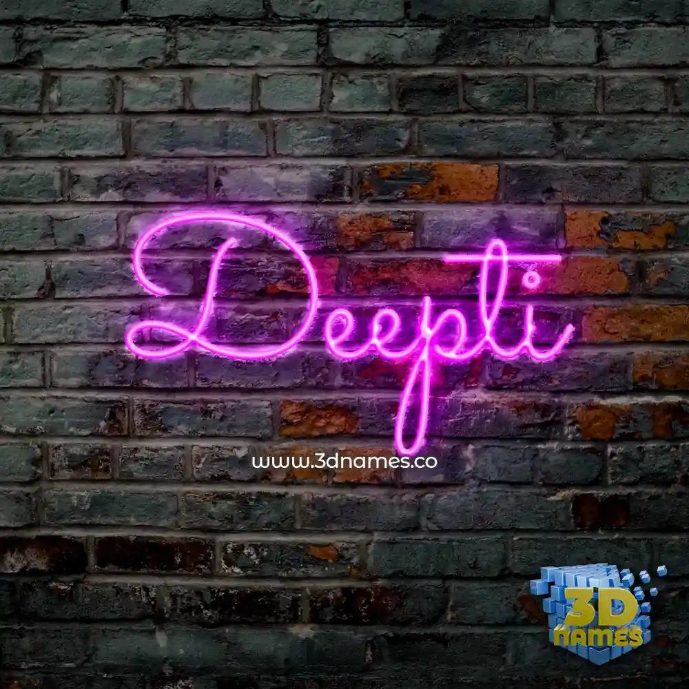 deepti in Pink Neon style - 3D name wallpaper