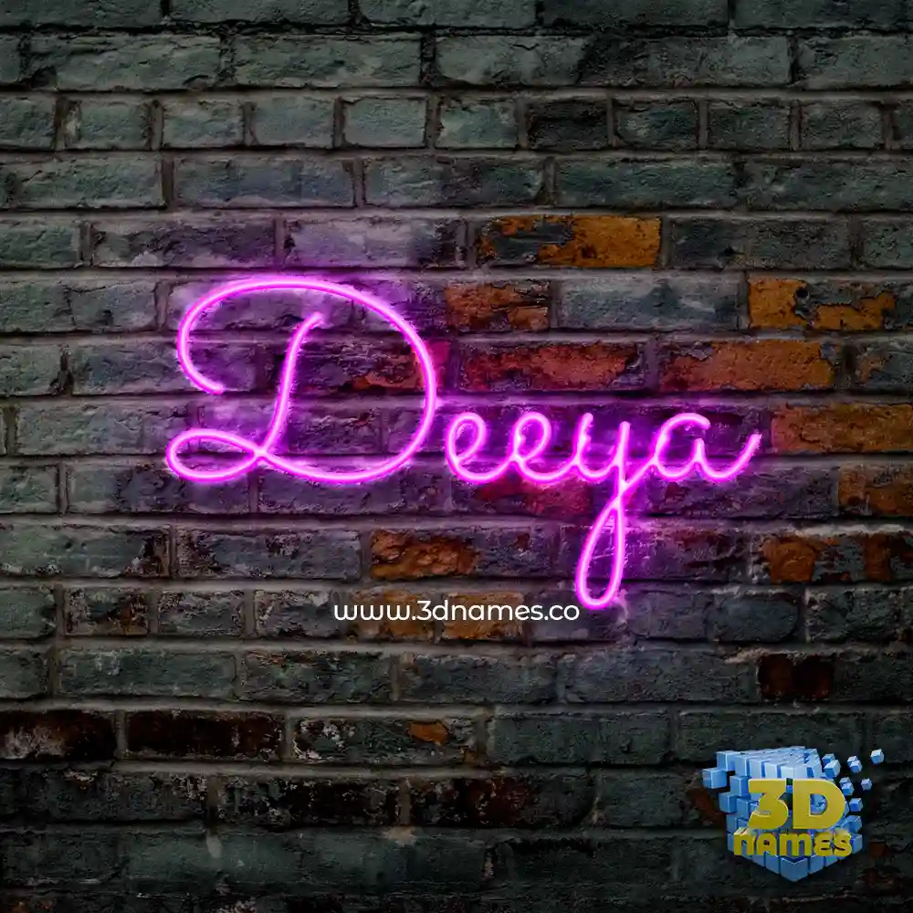 deeya in Pink Neon style - 3D name wallpaper